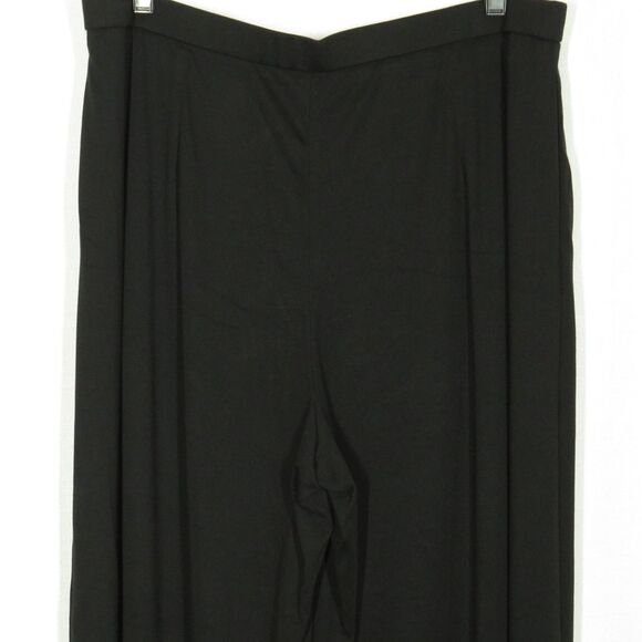 OGL Black Sandwashed Pleated Wide Leg Palazzo Pants with Pockets Size XL - Picture 13 of 13
